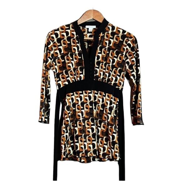 Dress Barn retro style long  sleeve tunic - Picture 3 of 14